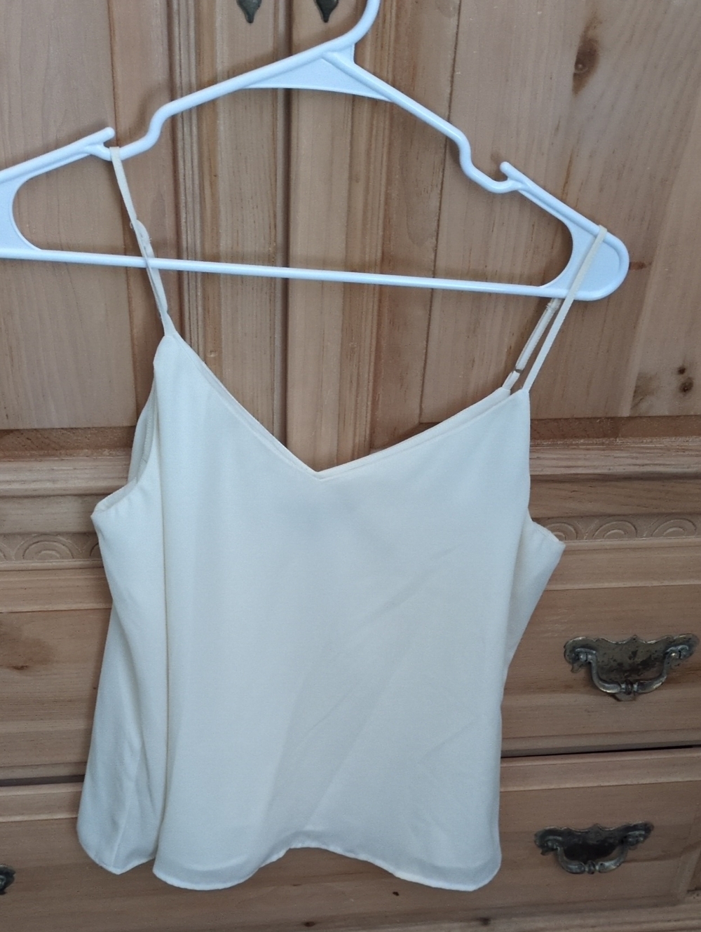 Banana Republic Cream V-Neck Cami with Black Label